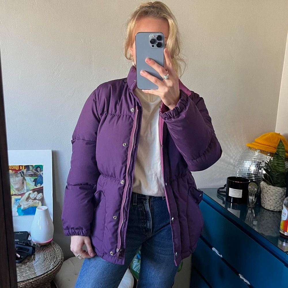 Vintage reversible down puffer